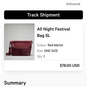 All night festival bag 5L / red Merlot 
Lightly used